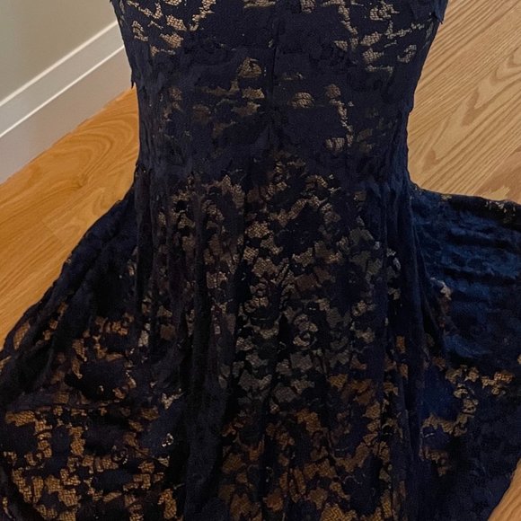 Belle by Badgley Mischka - Floral Embroidered Gown - Picture 7 of 7